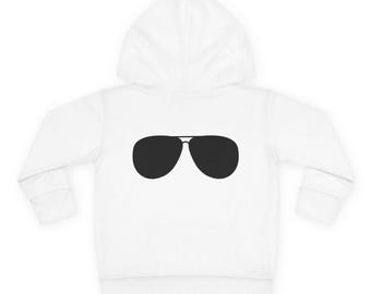 Aviator Sunglasses Toddler Hoodie | Minimal Sunglass Graphic