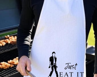 Michael Jackson Inspired Just Eat It apron | Chef gift | BBQ Griller dad gift | Fathers and mothers day | New Home