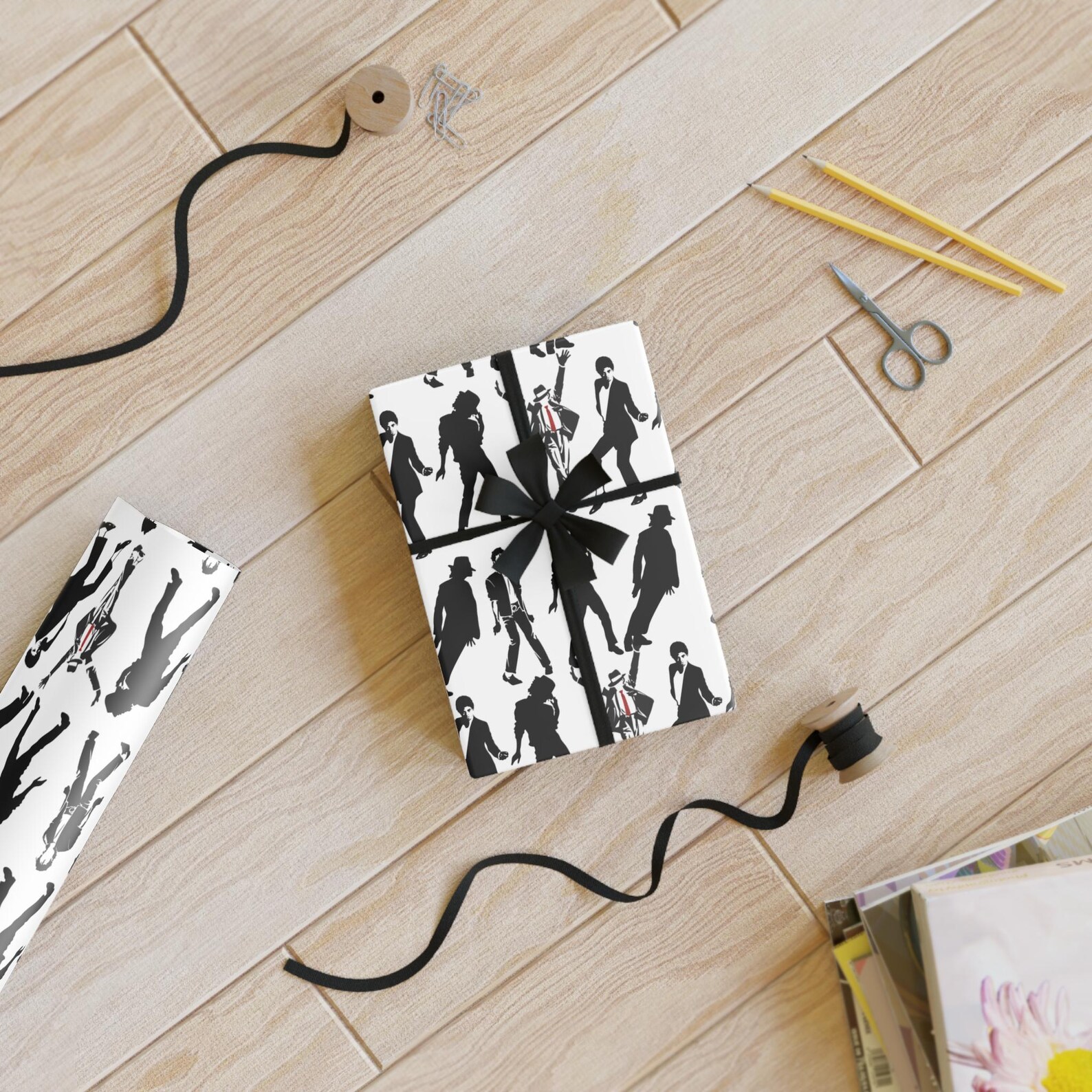 Michael Jackson Inspired Wrapping Paper, Retro MJ Fan Gift, King of Pop ...