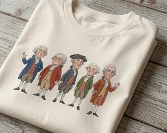 Founding Fathers Cartoon Youth Tee | cute kids history shirt, George  Washington Boston Franklin Jefferson Madison