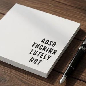 Snarky Curse Word Sticky Notepad - Funny Adult Humor Post-It Notes Pad for Sarcastic Office Gifts