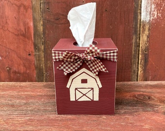 Barn Tissue Box Cover