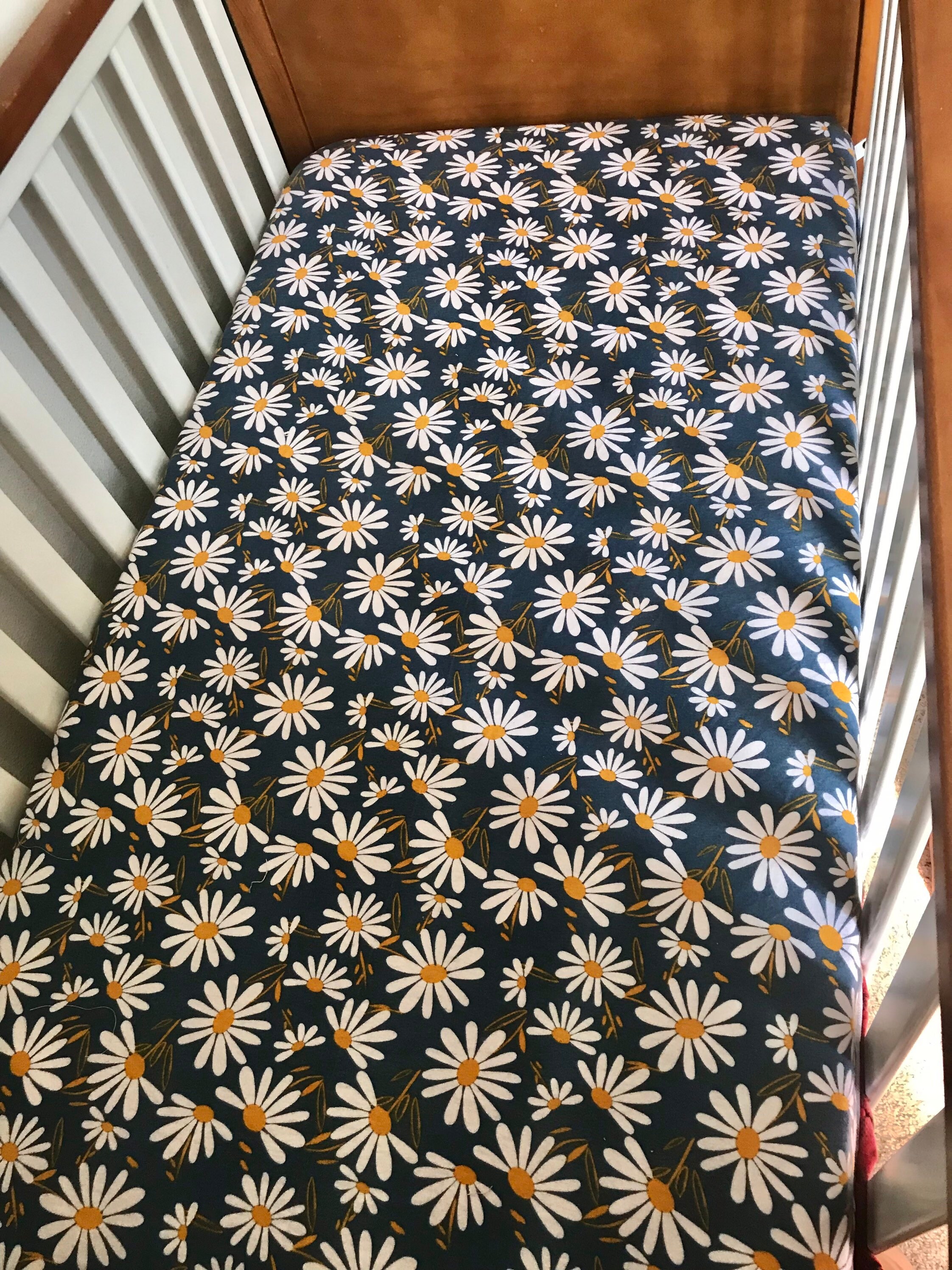 Daisies Infant Crib and Toddler Bed Fitted Sheet Etsy UK
