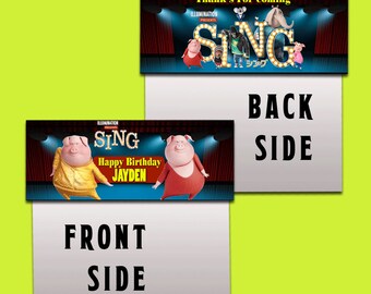 Sing Movie Backdrop Sing Movie Party Background Digital File Only Sing Movie Photobooth