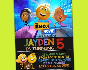 Emoji Movie Invites Etsy