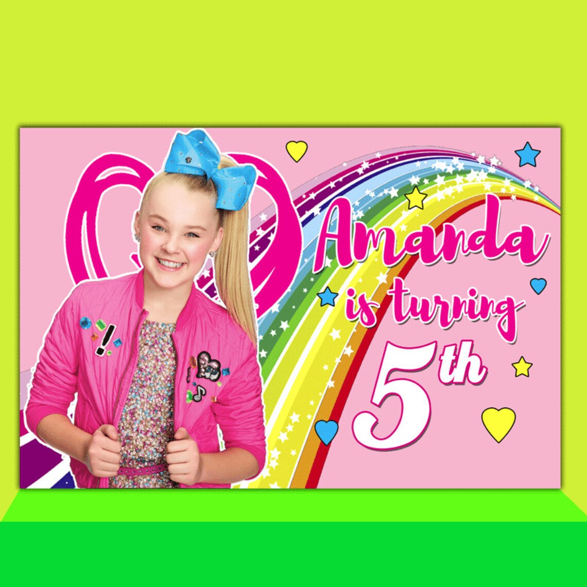 Jojo Siwa Backdrop Jojo Siwa Party Background Jojo Siwa | Etsy