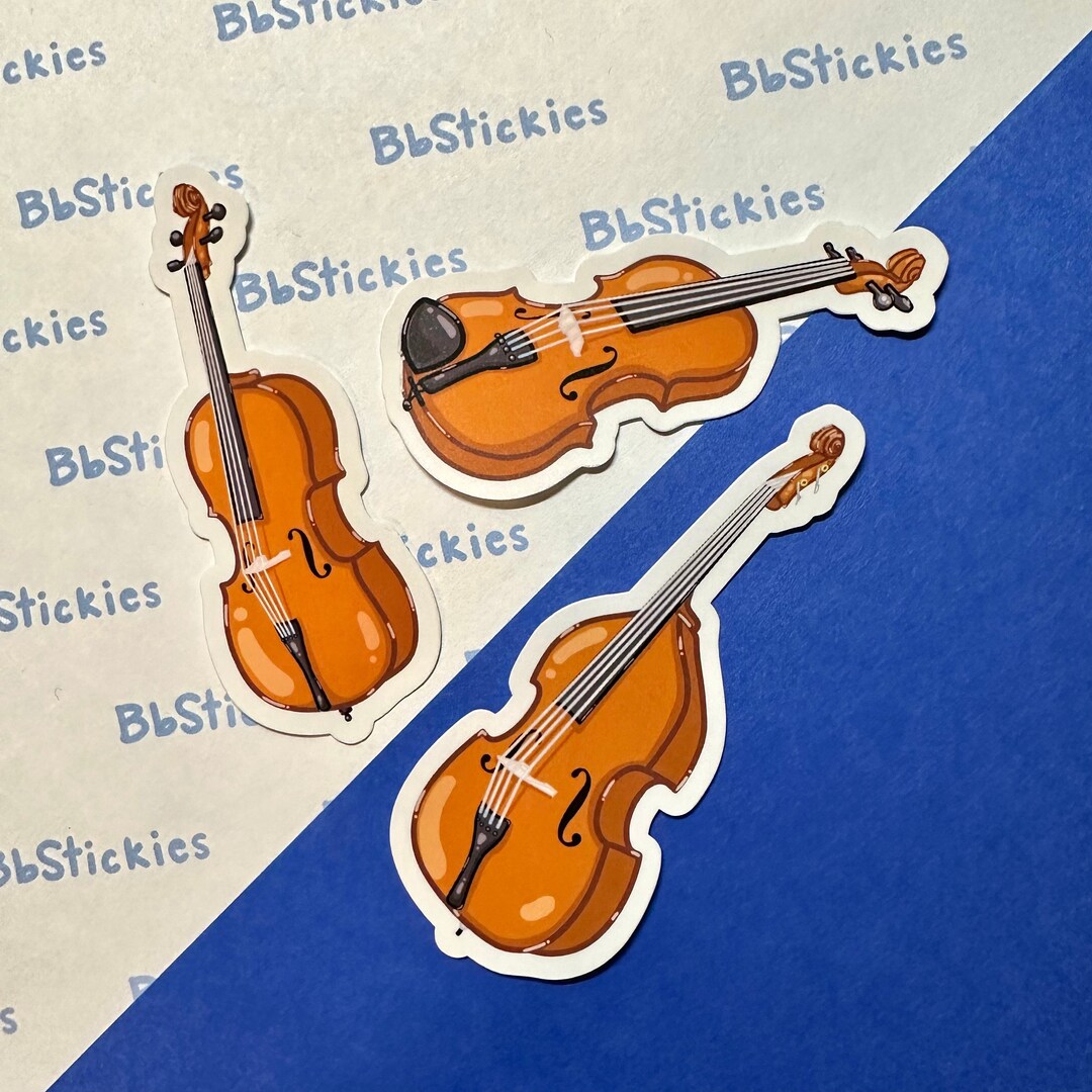Orchestra Instruments Laminated Stickers | Orchestra Sticker | Violin ...