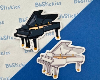 Grand Piano Laminated Sticker | Grand Piano Sticker | Piano Sticker | Music Sticker | Keyboard Sticker