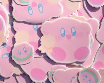 2" & .5" Kirby Dream Buffet + Kirby Burger Sticker Pair!
