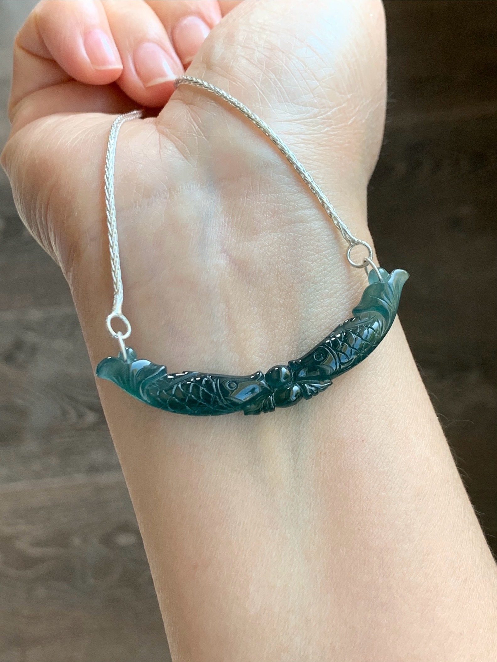 シルバー 花柄 オープンバングル 足银999 重さ41g！