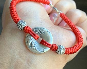 2SET★【LAZY DAWN】scroll chain couple bracelet B024/追跡付 LAZY DAWN】scroll chain couple bracelet B024〜ブレスレット