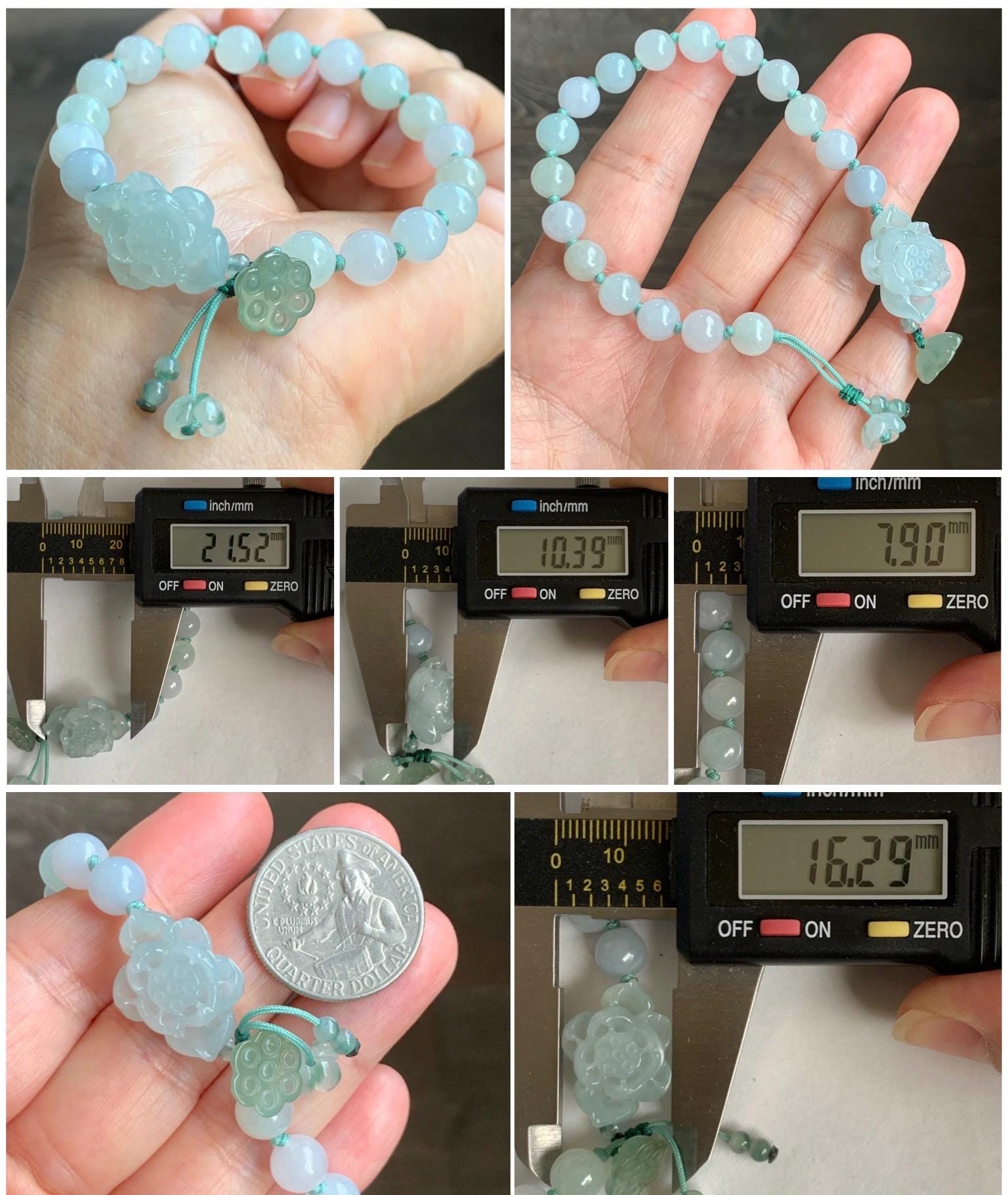 美品❣️天然本翡翠　高品質、氷藍水精巧な蓮花＆蓮の実ネックレス　鑑定書付き 天然グレード A 氷のような半透明のゼラチン状のパステル グリーン