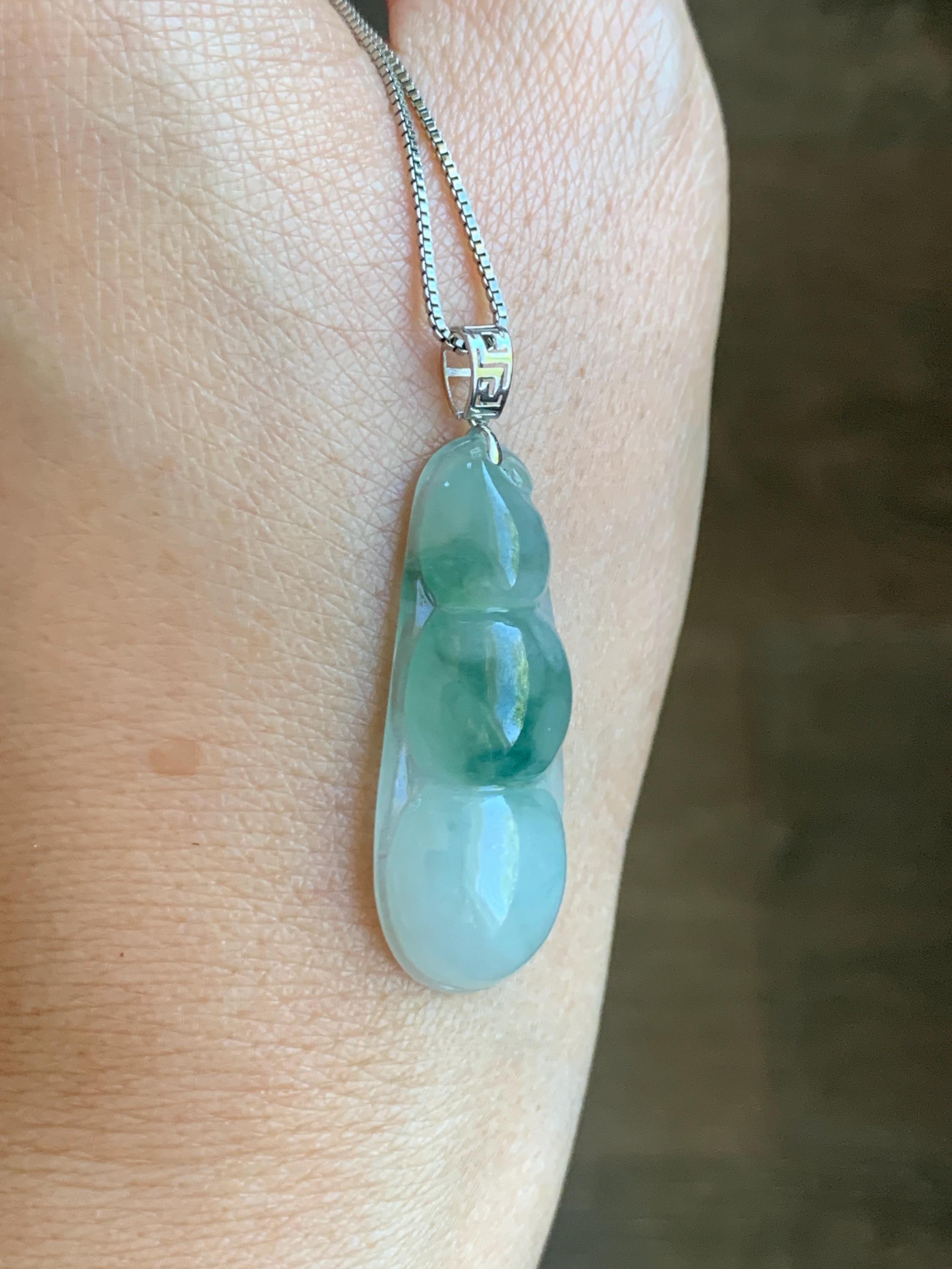 天然グレード A 氷半透明ライトグリーン大理石翡翠ジェダイト彫刻幸運