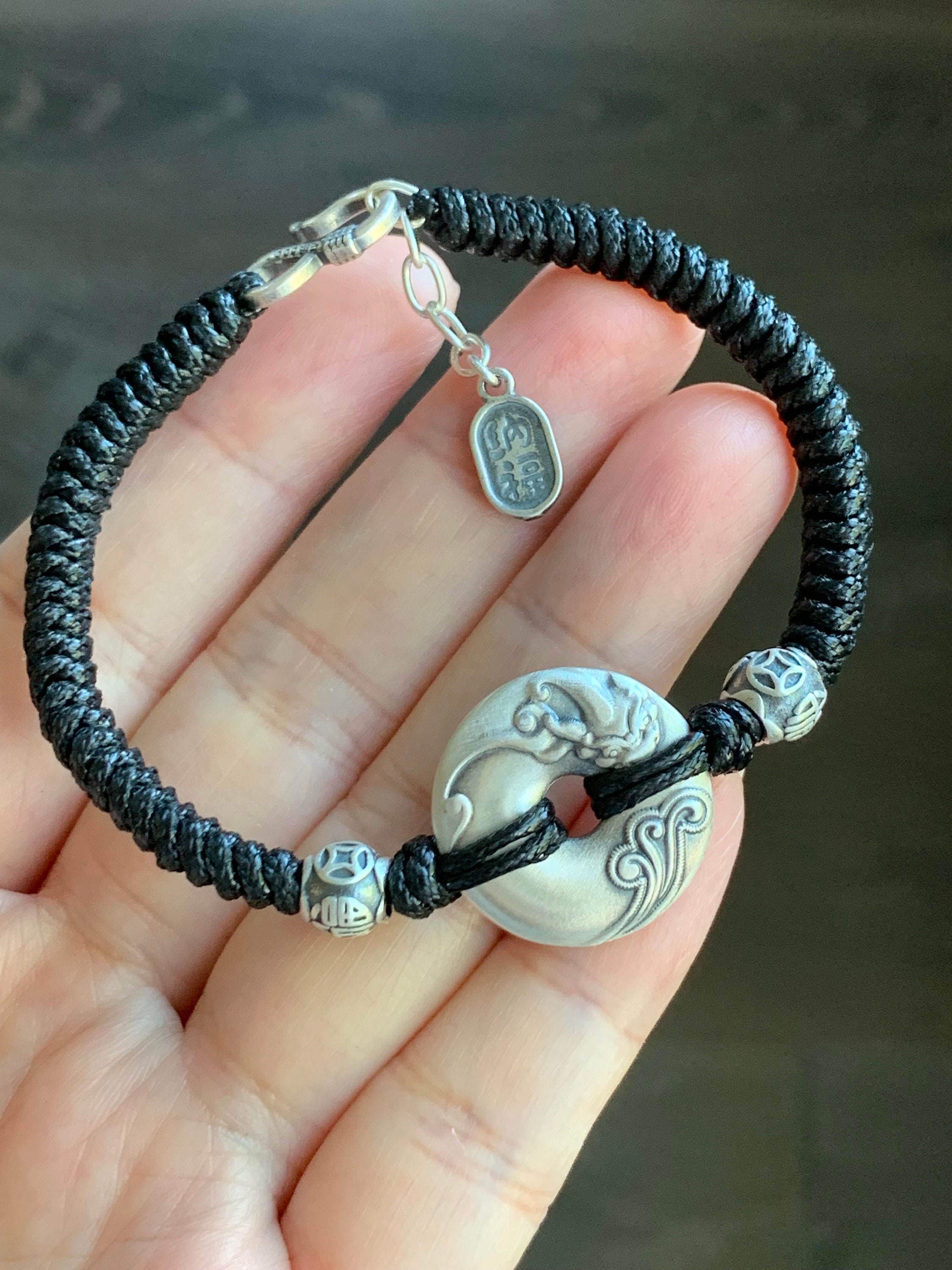その他 SooyaStudio Cat Ban Pendant 925 Silver S999 Real Silver Retro Double-sided Buddha Necklace Pendant