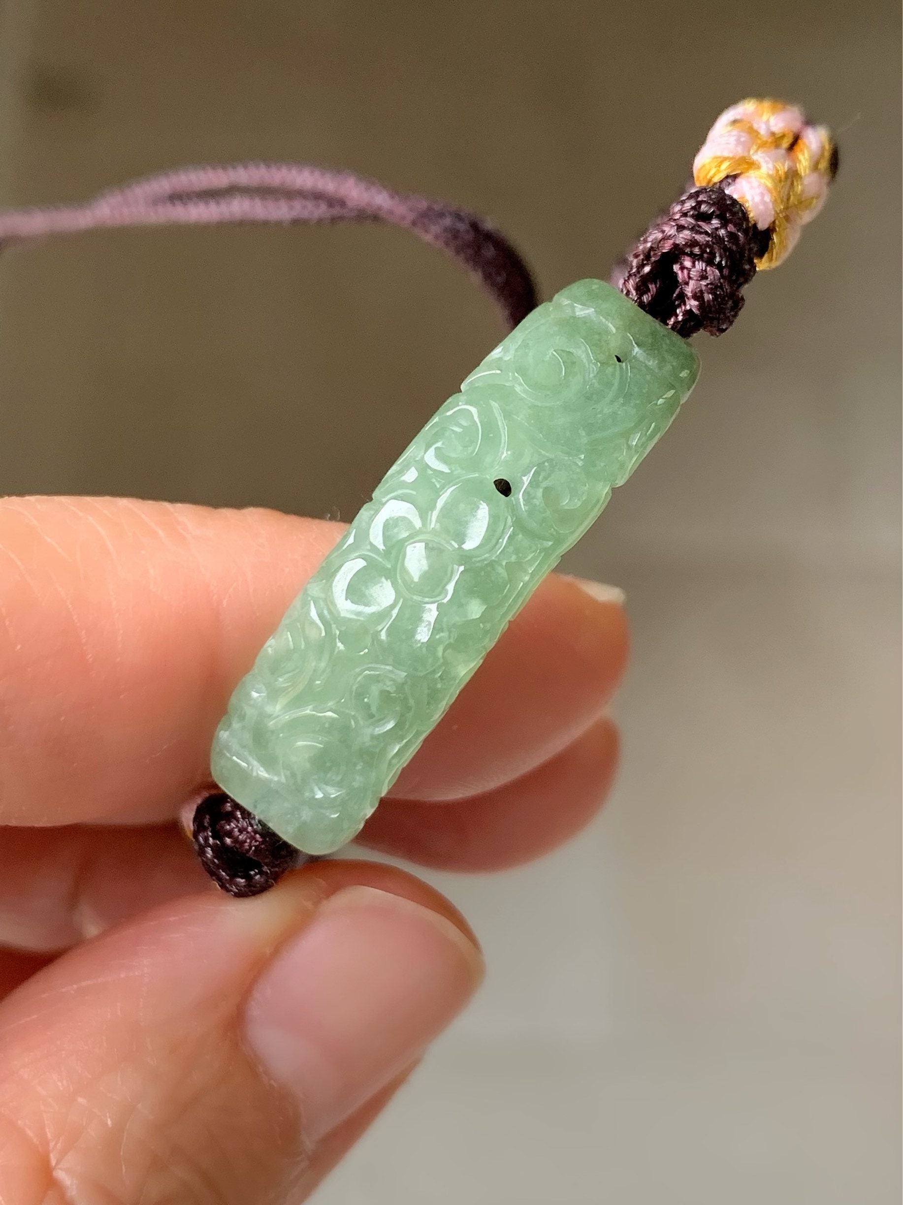 Natural Burmese Icy Translucent Olive Green Jadeite Openwork -  Portugal