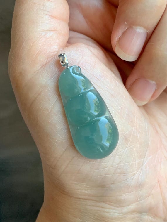 瑪瑙丸玉【A-425】 Natural Grade A Guatemalan Icy Translucent Dark Teal Blue Jade