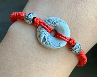 Solid 999 Sterling Silver Pixiu Engraved Ping an Kou Donut