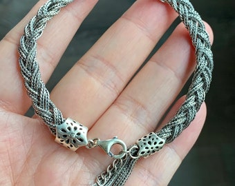 TreasureBay - Bracciale rigido in argento Sterling 925 massiccio, per uomo e donna