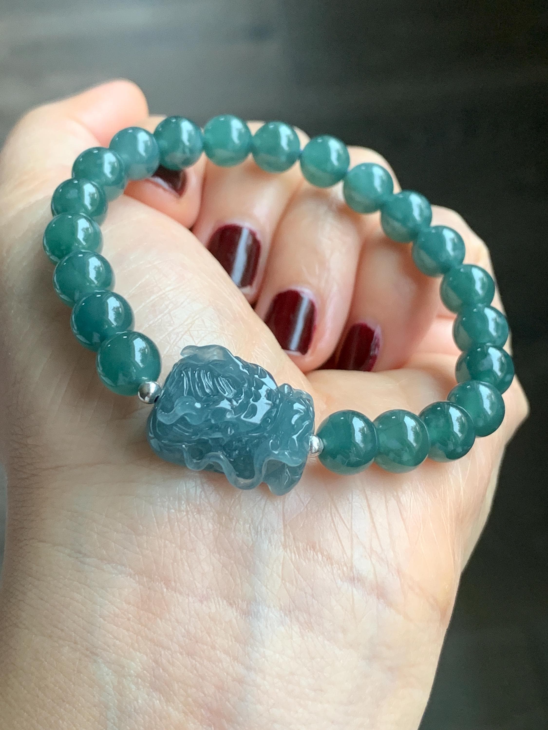 Natural Guatemalan Icy Highly Translucent Dusty Blue Jadeite