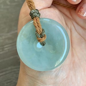 Natural Grade A Icy Translucent Pastel Green Jade Jadeite Ping an