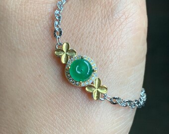 天然グアテマラ氷半透明鮮やかなグリーン翡翠ジェダイトミニピン