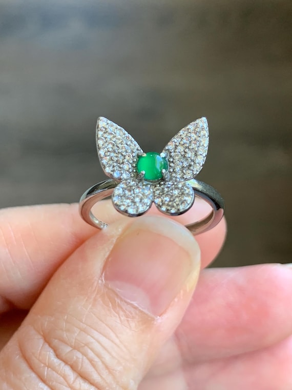 Anello Strass CZ Espandibile Anello Farfalla Cristallo IMINI - Regolabile E Scintillante Gioiello Delicato Zircone - Foto 4