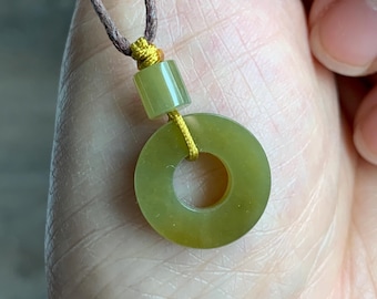 認定天然グアテマラ氷半透明ティール青紫二色翡翠平安口ドーナツ