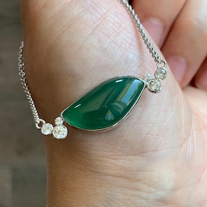 Certified Natural Grade A Guatemalan Icy Translucent Rich Green Jadeite Horse Eye Pendant Necklace Sterling Silver 19” 天然冰危绿翡翠马眼锁骨链 9460