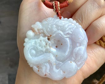 天然グレード A 氷のような高半透明白翡翠ジェダイト蓮の花ピン