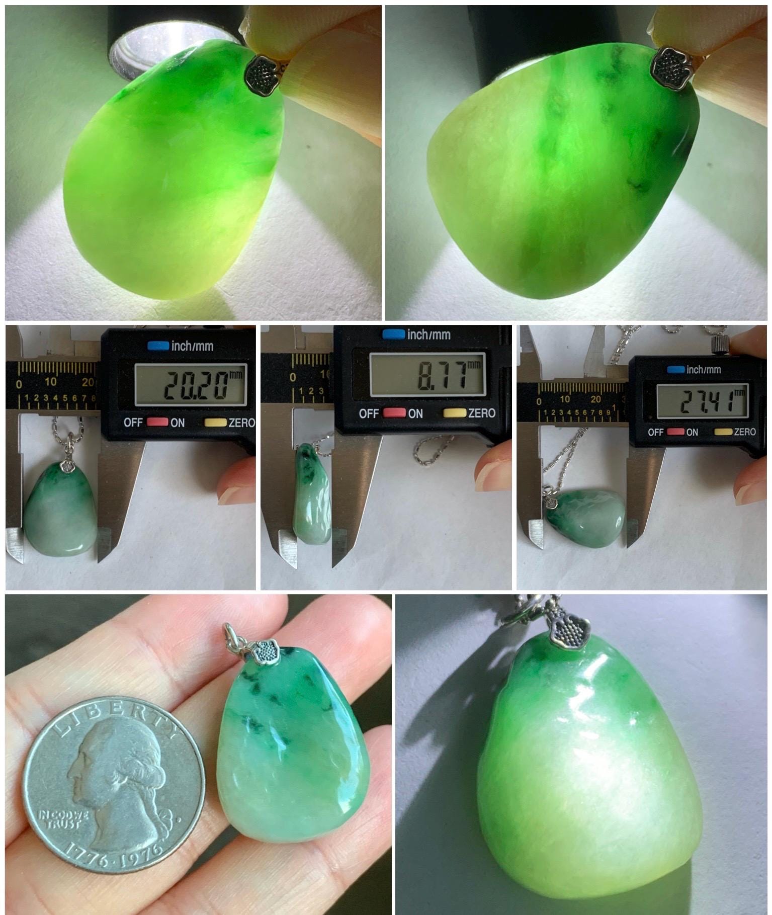 no.209 優しい森のジェイド Natural Grade A Icy Translucent Multicolored Jade Jadeite Nugget