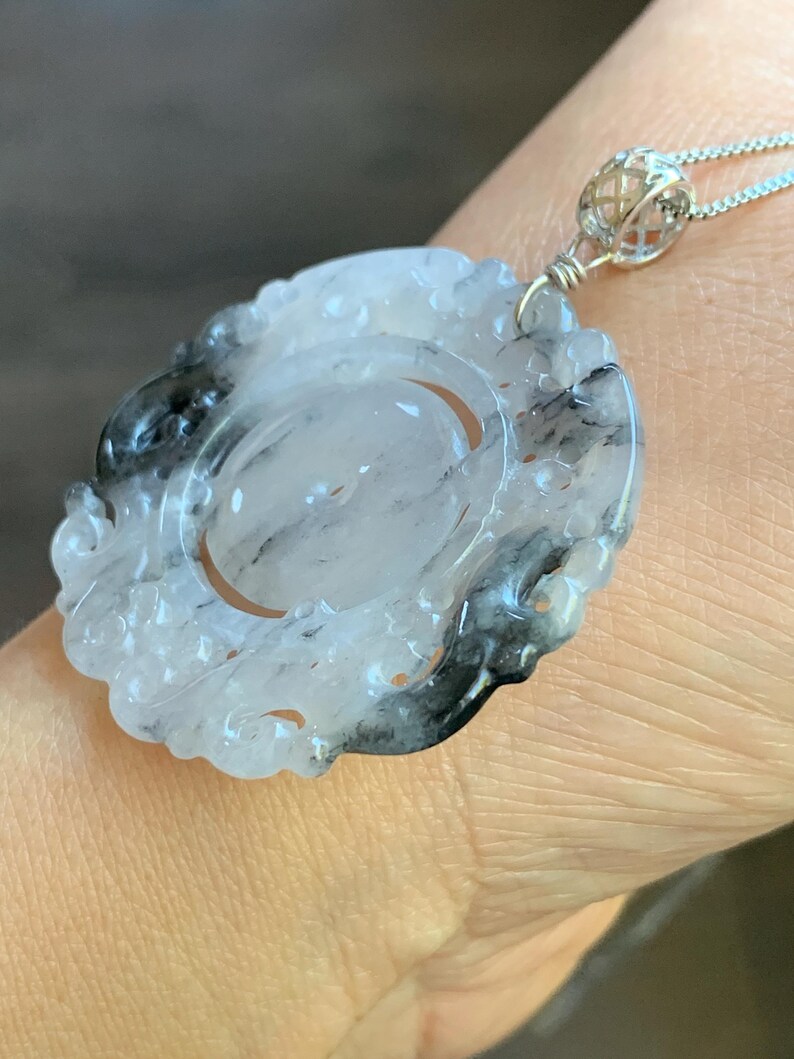 Natural Burmese Icy Translucent Gelatinous Wuji Jadeite Openwork