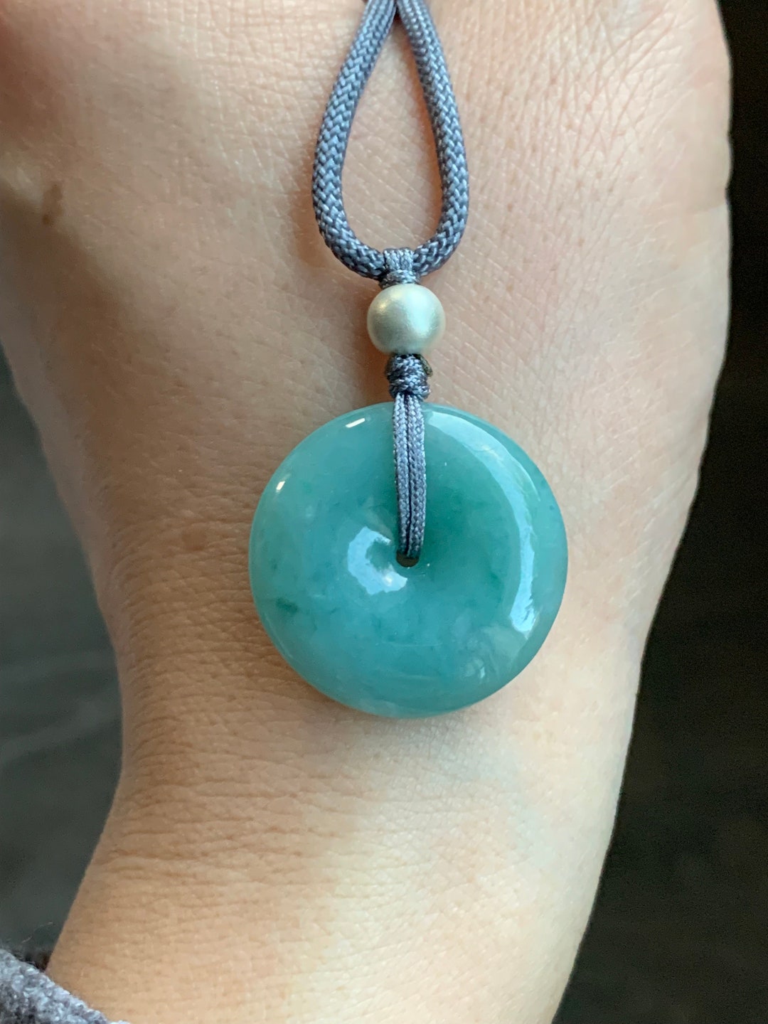 COAI Collana In Argento 925 Con Ciondolo Ping'an Kou In Malachite - Gioiello Portafortuna Donna