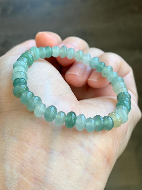 Icy Blue Jade Beads Bracelet (NJBA123) – New Jade Authentic 2 Pieces Icy Jade Beaded Bracelet main image 1