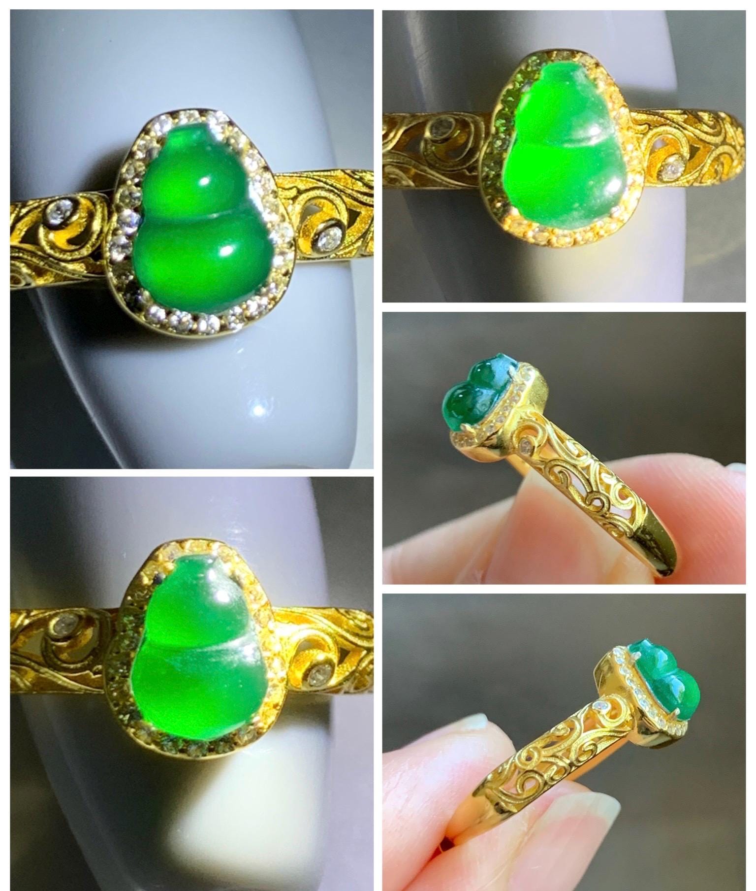 Natural Grade A Guatemalan Icy Translucent Vibrant Green Jade