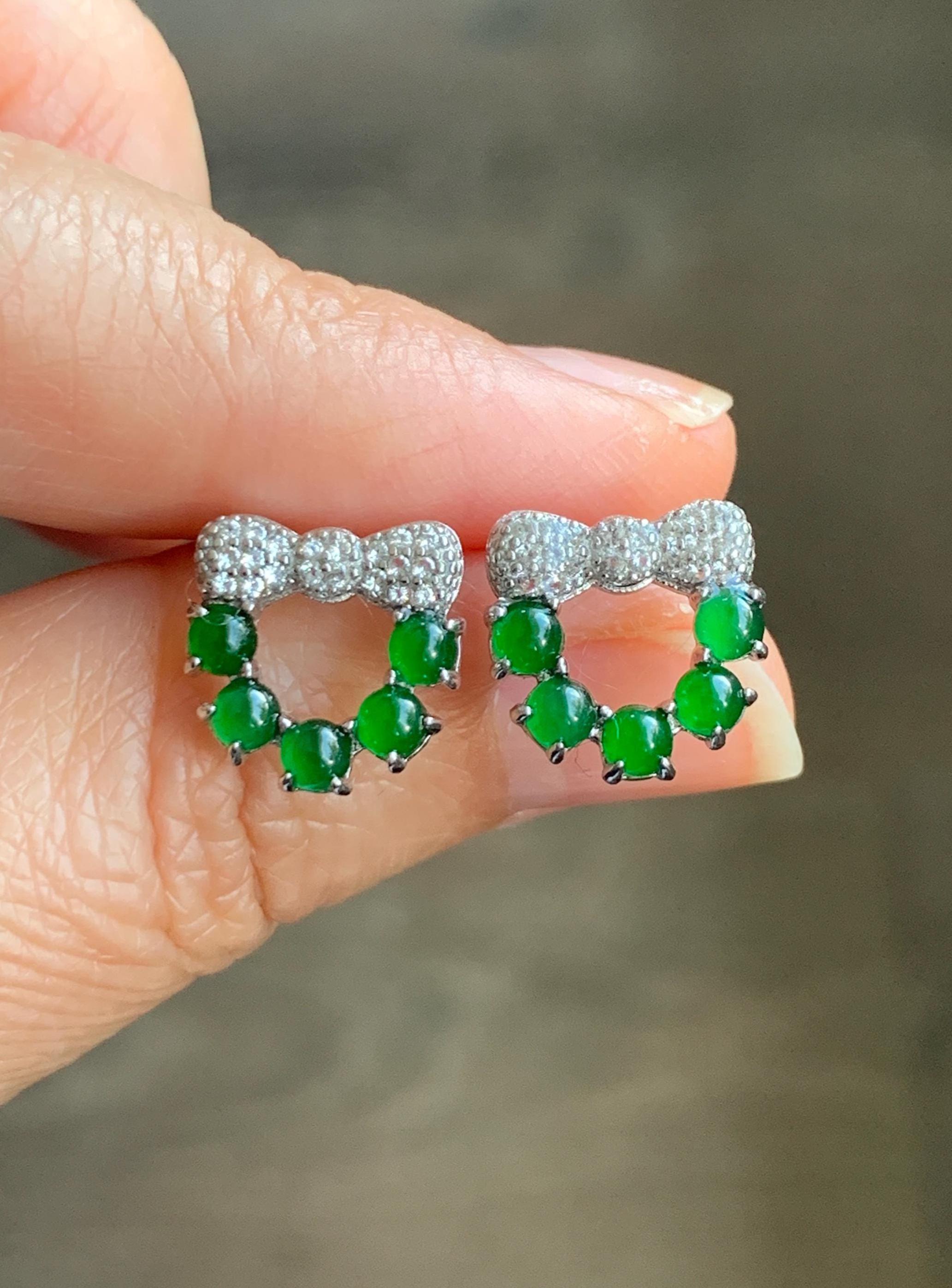 天然グアテマラ グレード A 氷のような半透明の鮮やかなグリーン