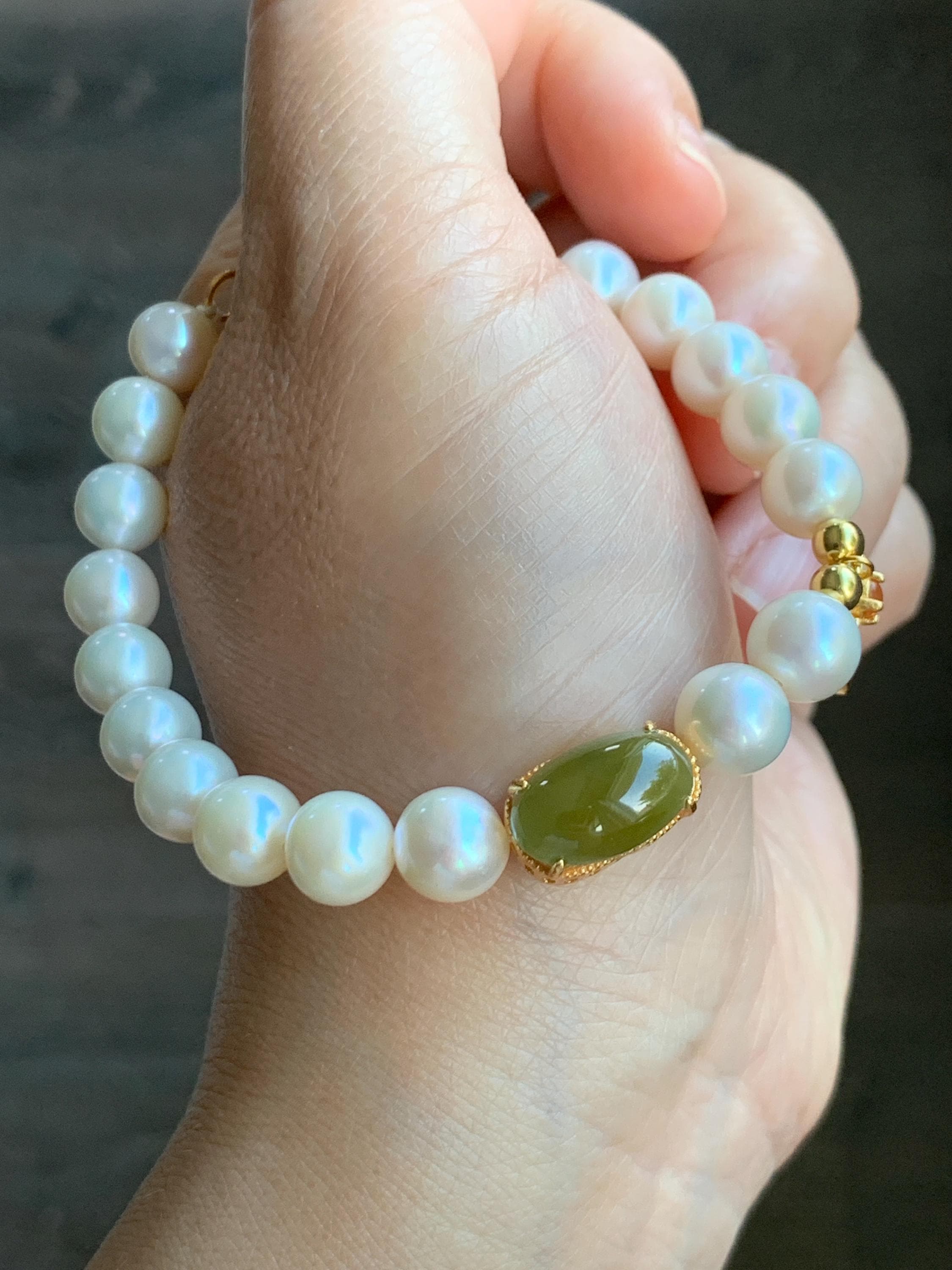 Natural Freshwater All-nacre Pearls Grade A Icy Translucent Olive
