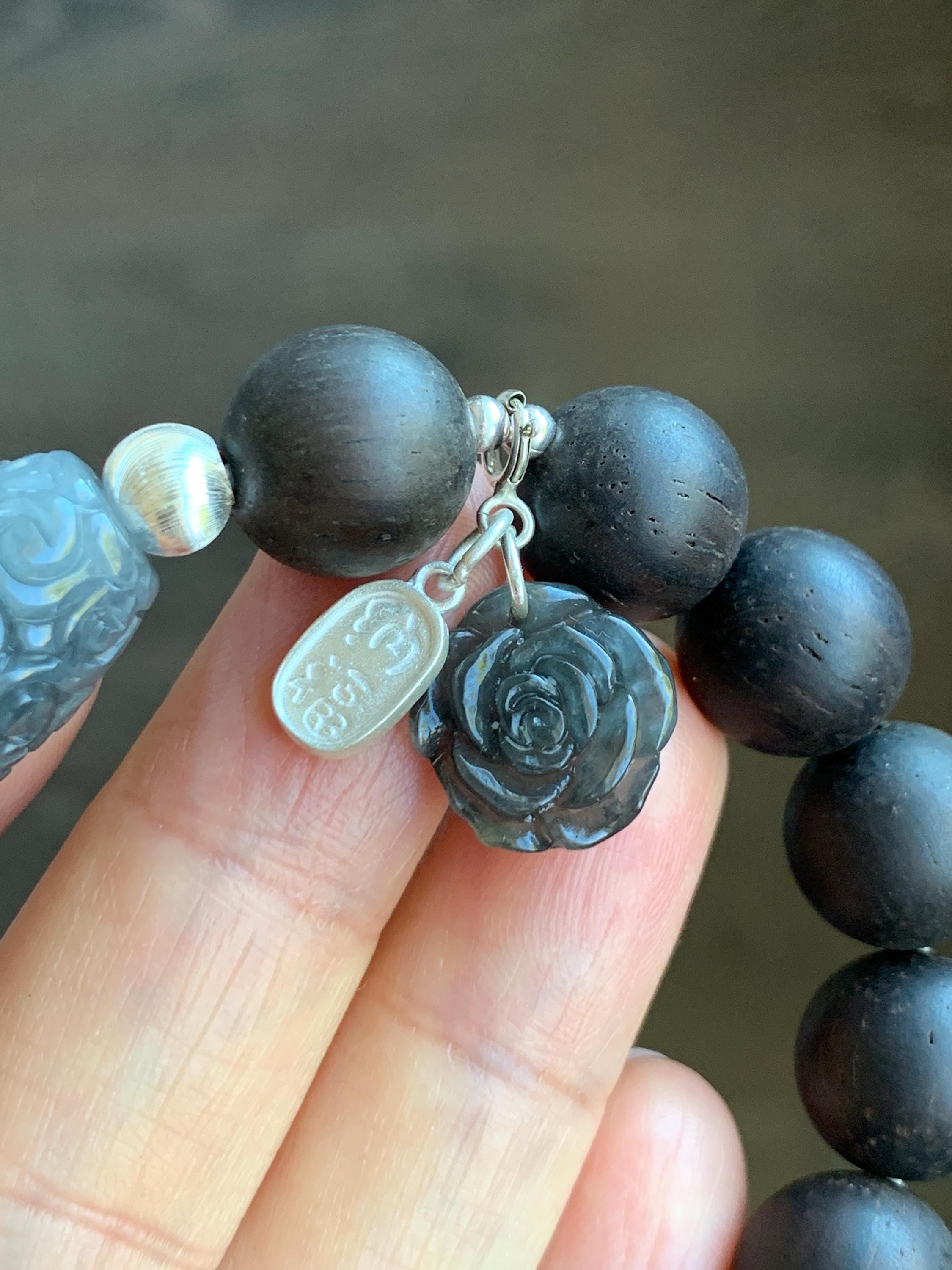Natural Grade A Icy Translucent Wuji Jadeite Engraved Dzi Bead