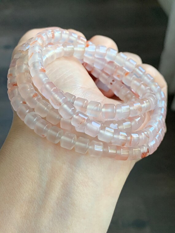 天然 Nanhong 氷のような半透明のゼラチン状ライチ瑪瑙、ピーチ 