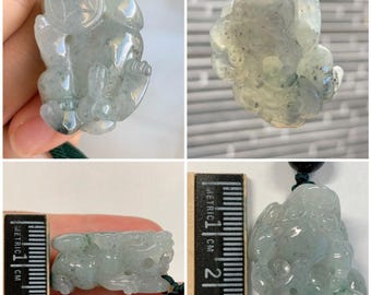 大きな天然グレード A 氷のような半透明のゼラチン状の緑色の大理石の