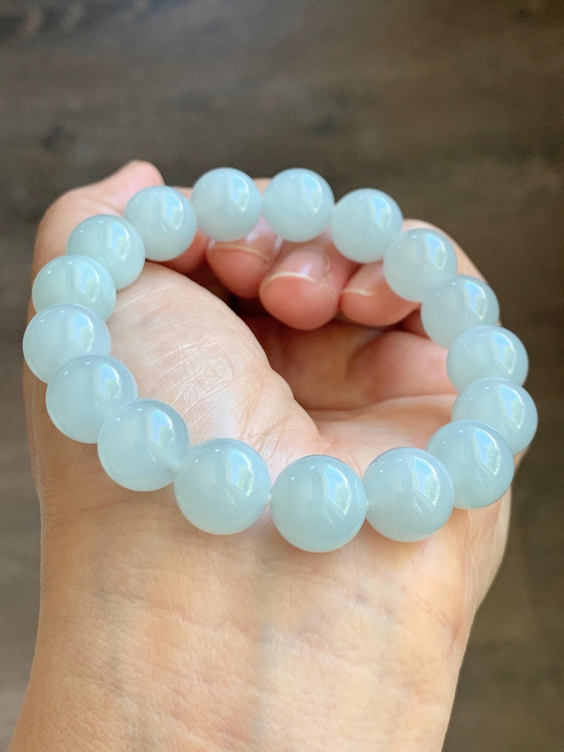 氷のような青い翡翠 - Etsy 日本