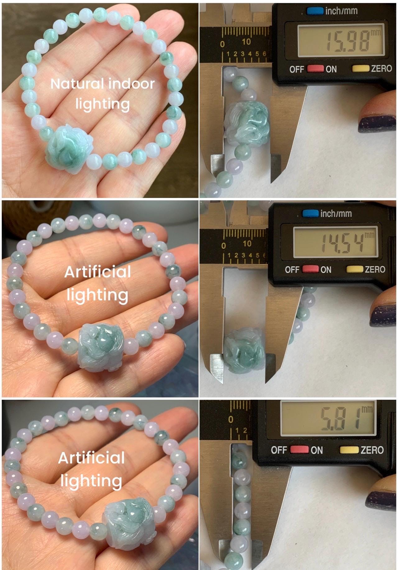 Natural Grade A Icy Translucent Pastel Purple & Green Jade Jadeite