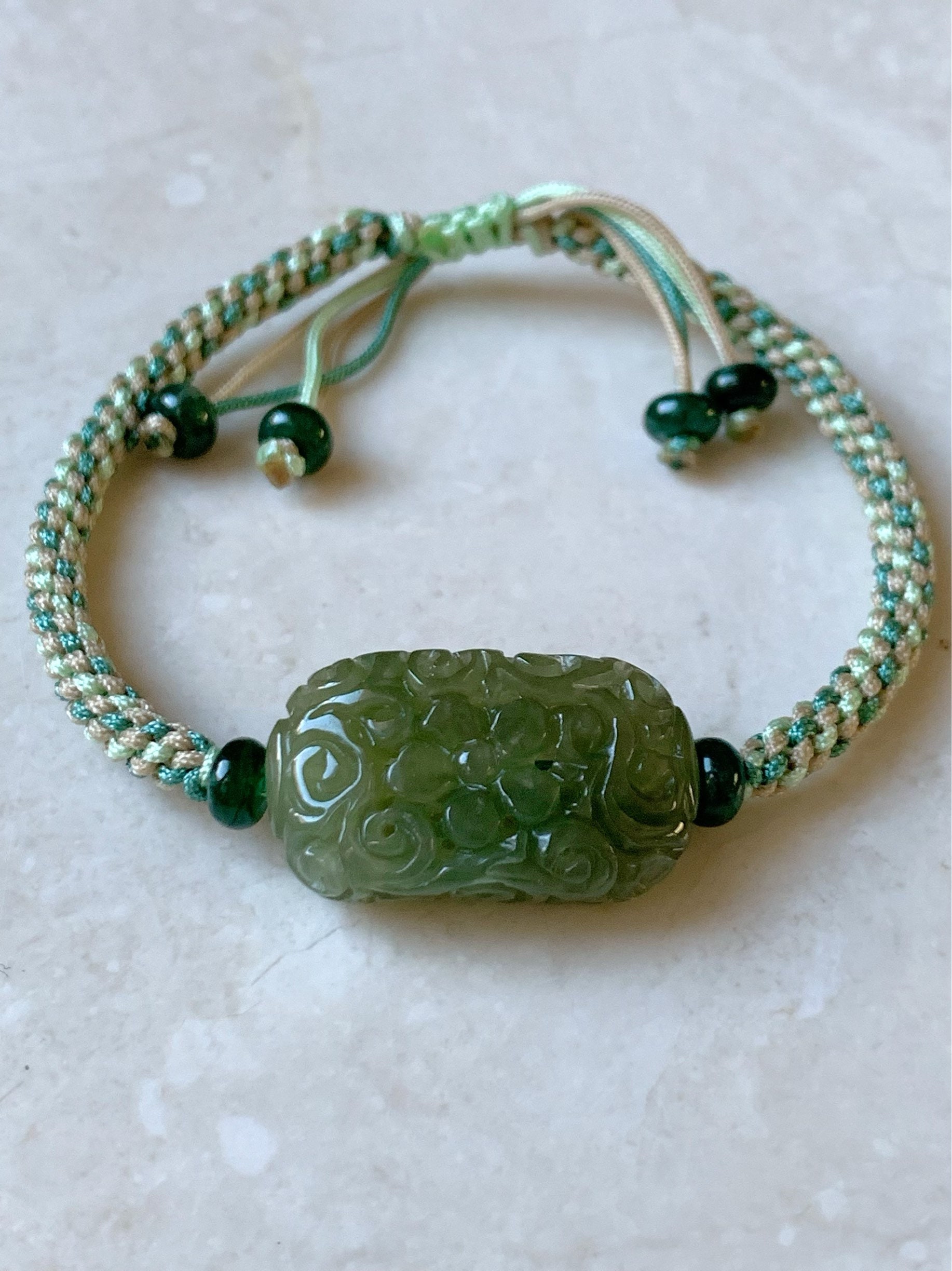 Natural Burmese Icy Translucent Olive Green Jadeite Openwork -  Portugal