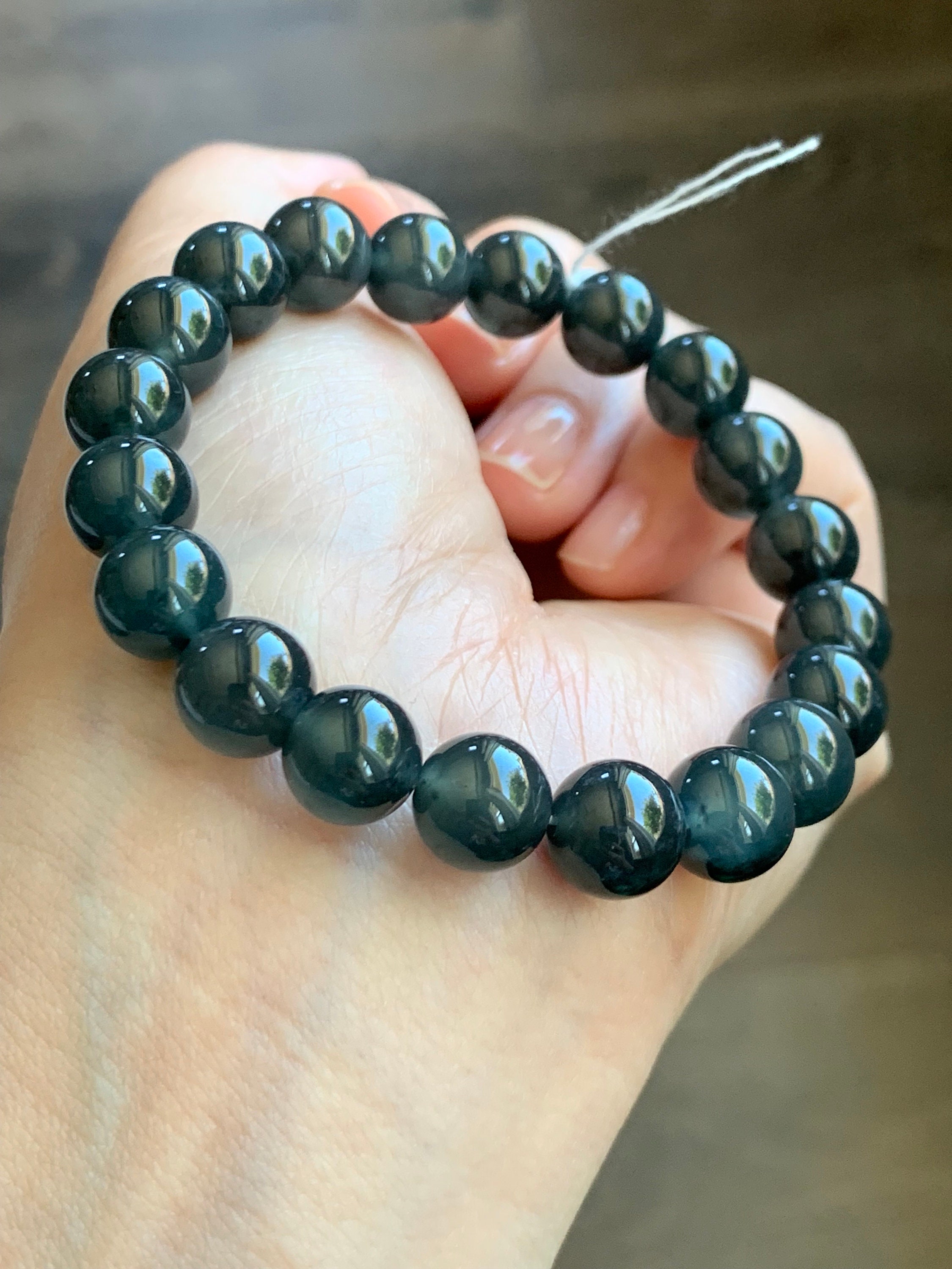 認定グレード A 天然氷のような高半透明ゼラチン状ダークブルー Wiji  