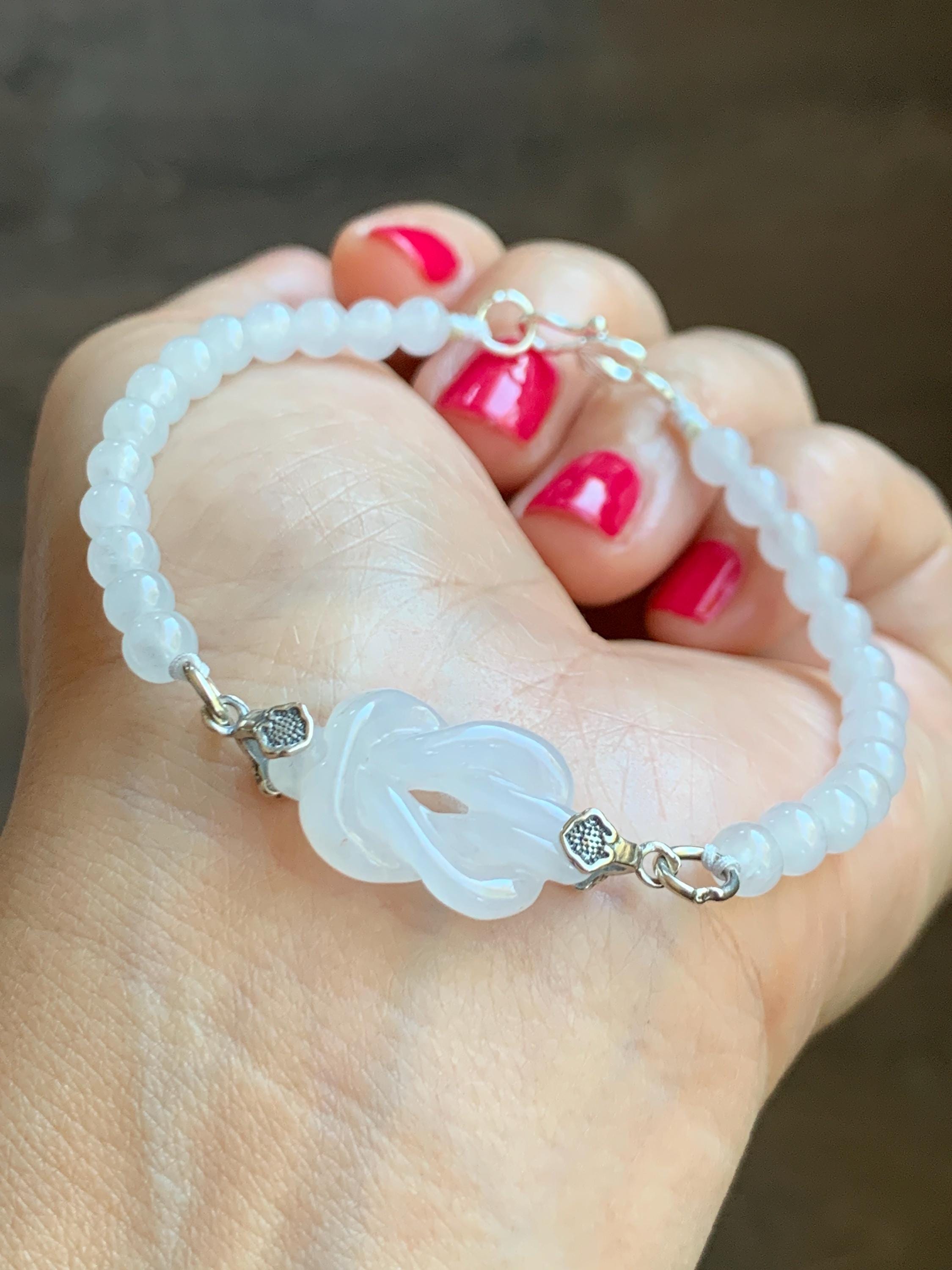 Jadeite Chinese Knot Bracelet