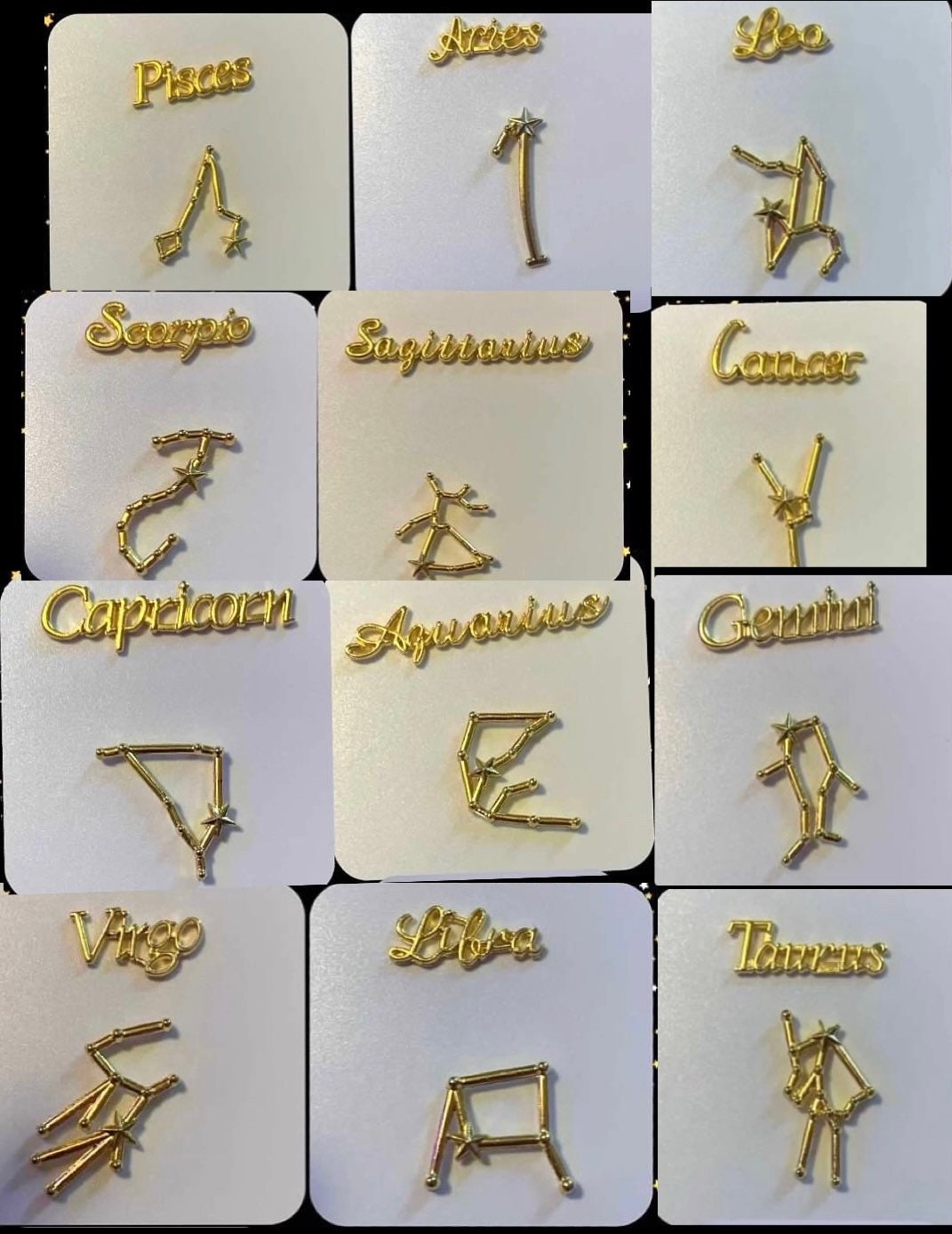 CUSTOM Ashtray Gold Zodiac Signs and Constellations Made From Etsy