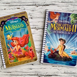 Little mermaid VHS notebooks Ariel Melody Ursula