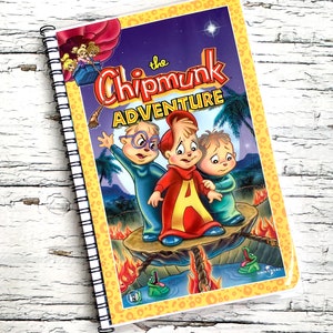 Alvin and the chipmunks adventure and Alvin meets frankenstein VHS notebooks