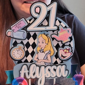 Alice In Wonderland Cake Topper