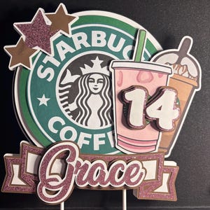 Starbucks Cake Topper