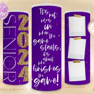 Purple Grad Tumbler, Inspirational Sports, Class Of 2024, Graduate, 20oz Skinny, Graduation, Sublimation Designs Downloads, Photos GRD051